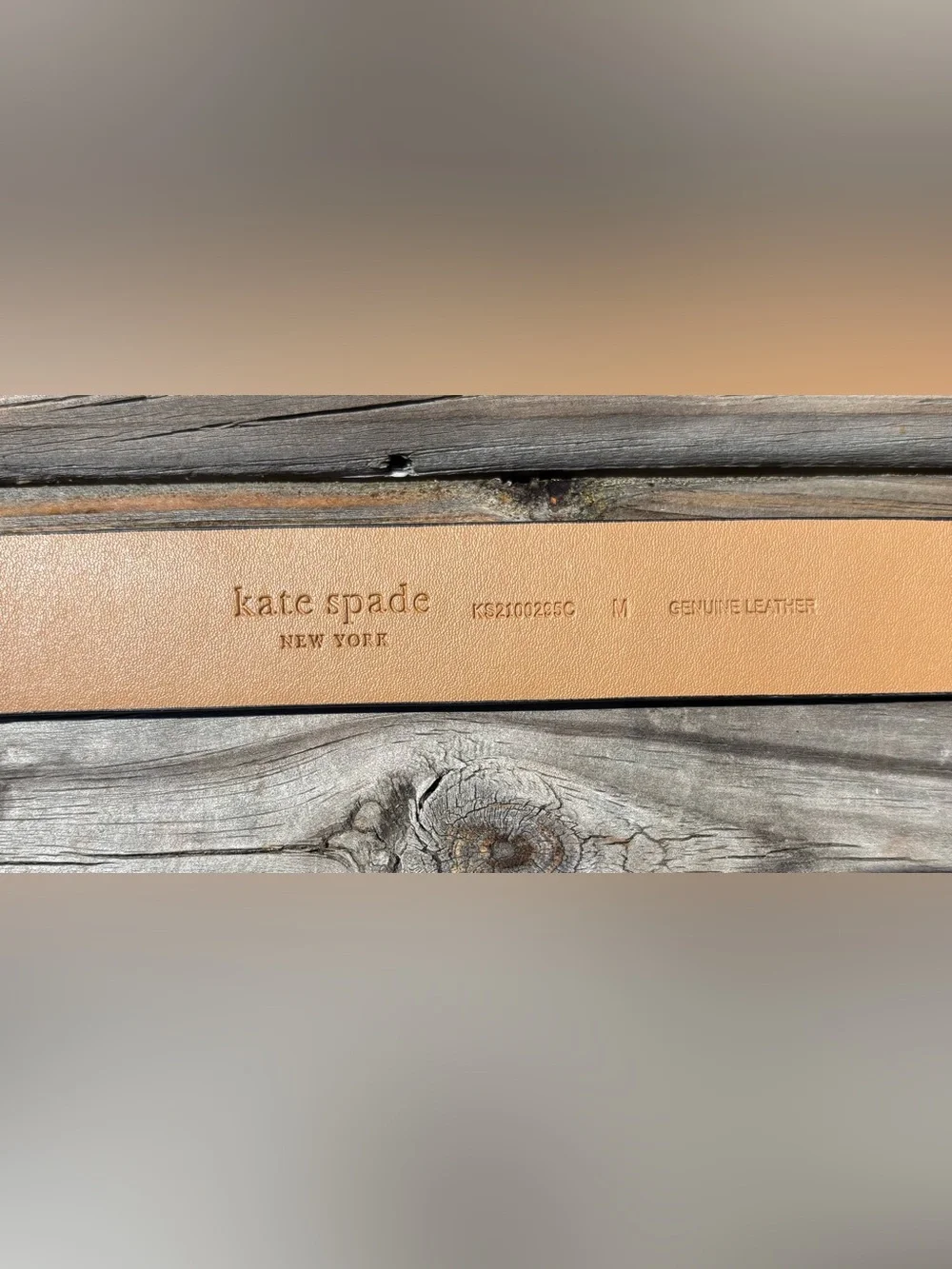 Kate Spade Leather Belt Black Patent Womens Medium 39.5” Length